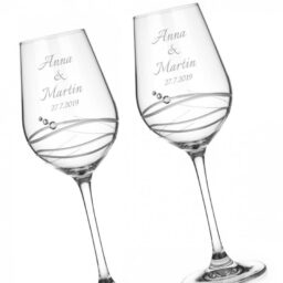 Venezia svadobné poháre na biele víno