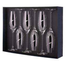 Silhouette poháre na šampanské a prosecco - 6 pohárov