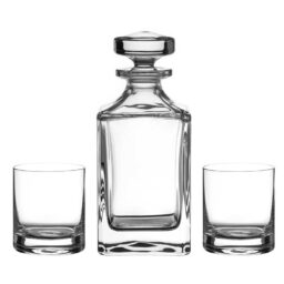 Hladký trojdielny whisky set