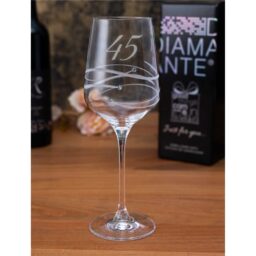 Spiral pohár na víno k 45. výročiu (zafírová svadba)