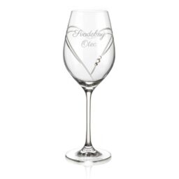 Hearts malý pohár na víno pre svadobného otca