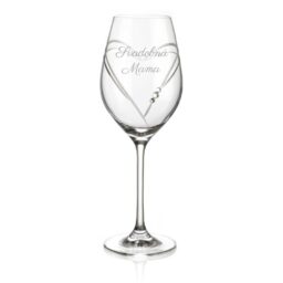 Hearts malý pohár na víno pre svadobnú mamu