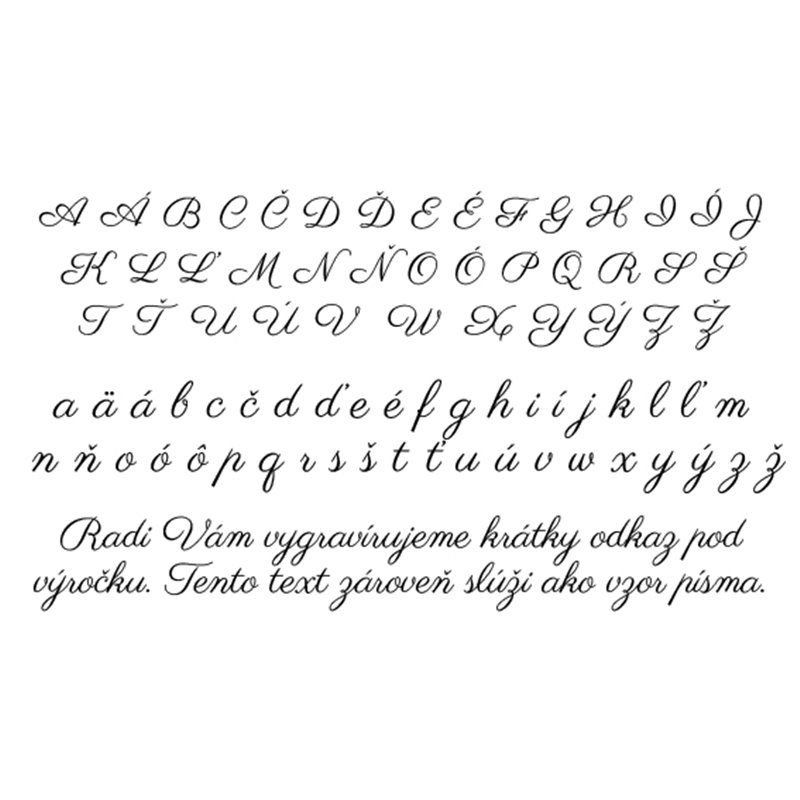 Malá váza na kvety s vygravírovanou výročkou