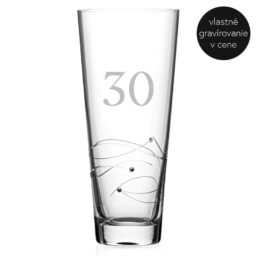 Veľká váza s gravírovaním - 30cm vysoká