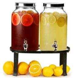 Sklenené nádoby na nápoje - s dávkovačom