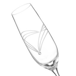 Simply Hearts s krištáľovými kamienkami - svadobné poháre na šampanské