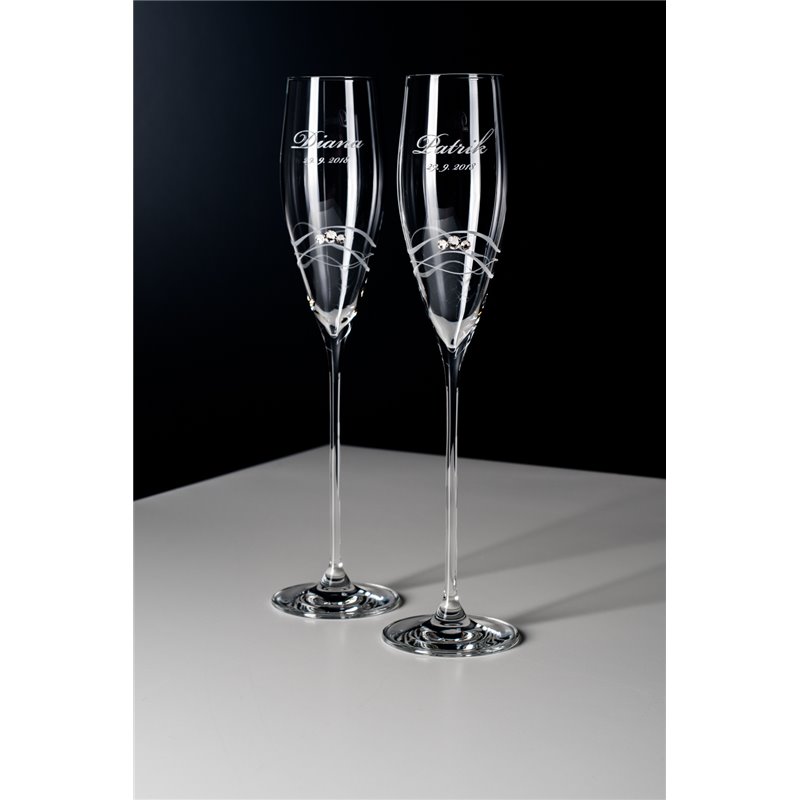 Seawaves svadobné poháre s gravírovaním